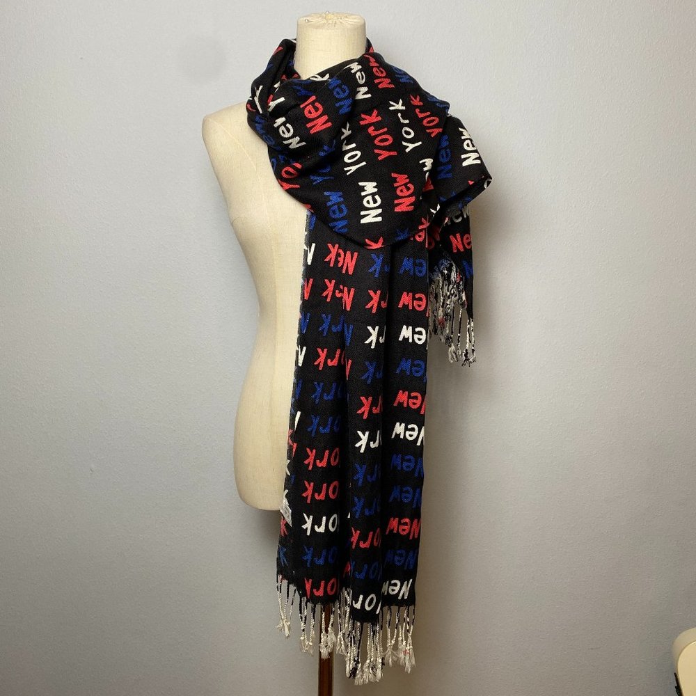 New York 100% Cashmere Scarf or Wrap with Fringe
